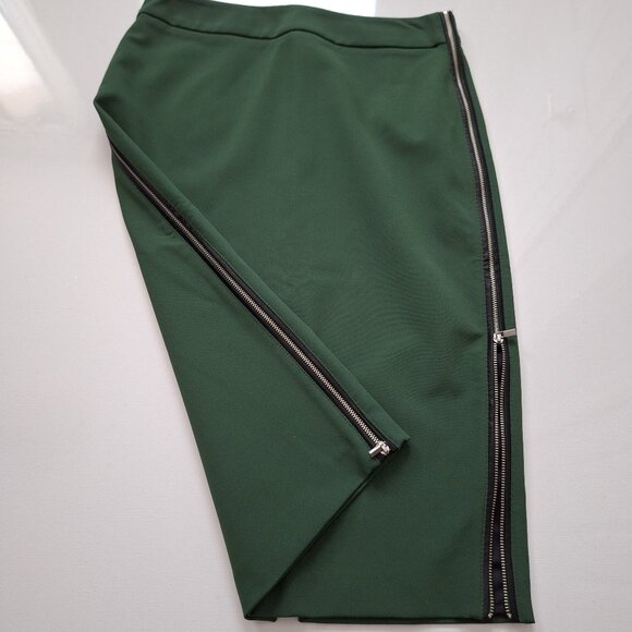 Zara Green Zipper Skirt - Picture 6 of 9